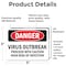 Signmission Virus Outbreak, 5 in W x Rectangle, Vinyl Decal OS-2PACK-NS-D-35-25587 - alternate 4